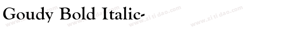 Goudy Bold Italic字体转换